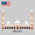 Malaysia landmark. Masjid Jamek Mosque , Kuala Lumpur Royalty Free Stock Photo