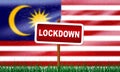 Malaysia lockdown stopping ncov epidemic or outbreak - 3d Illustration