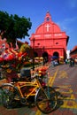 MALAYSIA. MALACCA - A view of Christ Church & Dutch Square on 7/8/2004 in Malacca, Malaysia. Royalty Free Stock Photo