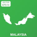 Malaysia map icon. Business concept Malaysia pictogram. Vector