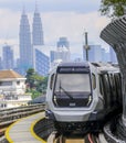 Malaysia MRT train for transportation and tourism Royalty Free Stock Photo