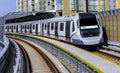 Malaysia MRT train for transportation and tourism Royalty Free Stock Photo