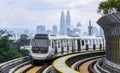 Malaysia MRT train for transportation and tourism Royalty Free Stock Photo