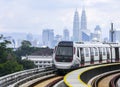 Malaysia MRT train for transportation and tourism Royalty Free Stock Photo