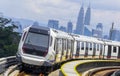 Malaysia MRT train for transportation and tourism Royalty Free Stock Photo