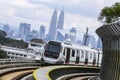 Malaysia MRT train for transportation and tourism Royalty Free Stock Photo