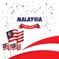 Malaysia National Celebration Poster Vector Template Design Illustration