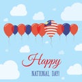 Malaysia National Day Flat Patriotic Poster.