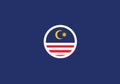 Malaysia national flag circle shape
