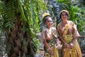 Malaysia orang asli Mah Meri girl in oil palm estate. Royalty Free Stock Photo