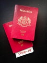 Malaysia Passport with Covid-19 Note