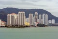 Malaysia, Penang, Pulau Pinang, Georgetown, City skyline and coast Royalty Free Stock Photo