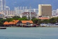 Malaysia, Penang, Pulau Pinang, Georgetown, City skyline and coast Royalty Free Stock Photo