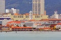 Malaysia, Penang, Pulau Pinang, Georgetown, City skyline and coast Royalty Free Stock Photo