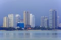 Malaysia, Penang, Pulau Pinang, Georgetown, City skyline and coast Royalty Free Stock Photo