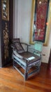 Malaysia Penang Vintage Ancient Antique Mother of Pearl Mosaic Chinese Furniture Nonya Green House Pinang Peranakan Mansion