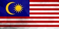 Malaysia polygonal flag. Mosaic modern background. Geometric design