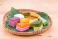 Malaysia popular assorted sweet dessert or known as kuih kueh Royalty Free Stock Photo