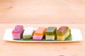 Malaysia popular assorted sweet dessert or known as kuih kueh Royalty Free Stock Photo