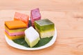 Malaysia popular assorted sweet dessert or known as kuih kueh Royalty Free Stock Photo