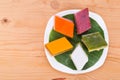 Malaysia popular assorted sweet dessert or known as kuih kueh Royalty Free Stock Photo