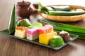 Malaysia popular assorted sweet dessert or simply known as kueh or kuih Royalty Free Stock Photo