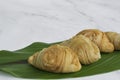 Malaysia popular and traditional snack curry puff filled with potato fillings. Royalty Free Stock Photo