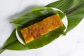 Malaysia popular and traditional snack. Kuih Bingka Ubi or Bake Tapioca Cake