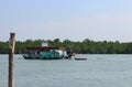 Malaysia Pulau Katam Fisherman Catching Fish On The Boat