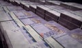 Malaysia Ringgit money banknotes print 3d illustration