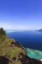 Malaysia Sabah Borneo Scenic View of Tun Sakaran Marine Park tropical island (Bohey Dulang) Semporna, Sabah. Royalty Free Stock Photo