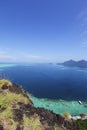 Malaysia Sabah Borneo Scenic View of Tun Sakaran Marine Park tropical island (Bohey Dulang) Semporna, Sabah. Royalty Free Stock Photo