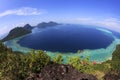 Malaysia Sabah Borneo Scenic View of Tun Sakaran Marine Park tropical island (Bohey Dulang) Semporna, Sabah Royalty Free Stock Photo