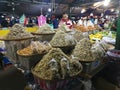 Malaysia Sabah Kota Kinabalu KK Filipino market seafood night market fresh fish fishes Malay Farmers Street Hawkers Outdoor Booth 