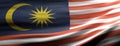 Malaysia national flag waving texture background. 3d illustration Royalty Free Stock Photo