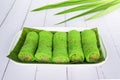 Malaysia sweet dessert with coconut known as kuih ketayap