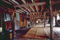 Malaysia/Borneo: A typical Iban Headhunter long house in the rain forest of Sarawak