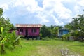 Malaysia village stilts houses, colorful