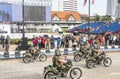 Motorcycle riding Malaysia Army personnel during 65th Malaysia National Day Parade in Kuala Lumpur.