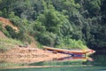 Malaysian boat on the water side Royalty Free Stock Photo