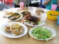 Malaysian Cuisine Malaysia KL Kuala Lumpur Dai Pai Dong Seafood Restaurant Night Markets Giant Crabs Fresh Satay Meat Fish Veggies