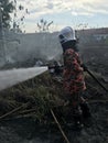 Malaysian Fire Resque Department in Action Royalty Free Stock Photo