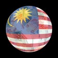 Malaysian flag on currency