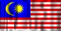 Malaysian flag in fabric. 31 August Malaysia Independence Day