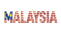 Malaysian flag text font Royalty Free Stock Photo