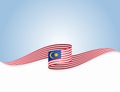 Malaysian flag wavy abstract background. Vector illustration. Royalty Free Stock Photo