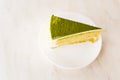 Malaysian green tea tiramisu cake Royalty Free Stock Photo