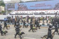 Malaysian police K9 Unit marching during 65th Malaysia National Day Parade in Kuala Lumpur.