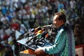 Malaysian politician Anwar Ibrahim giving a speach