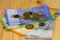 Malaysian ringgit banknotes background